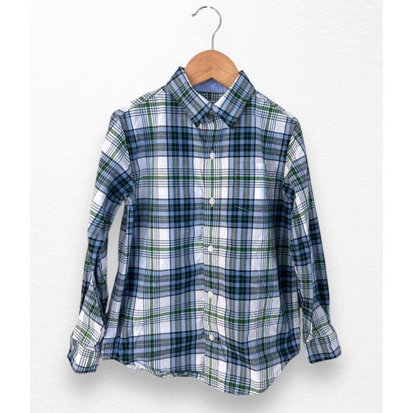 Janie and Jack Plaid Poplin Dress Shirt, Size 7 - Picture 7 of 7